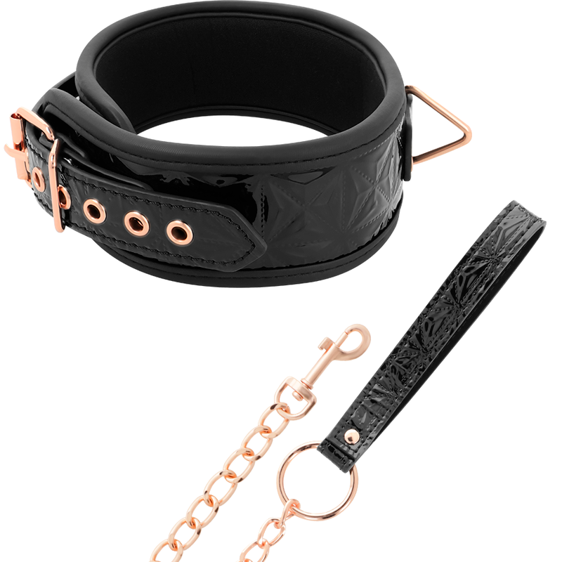 BLACK EDITION COLLAR CUERO CON FORRO DE NEOPRENO