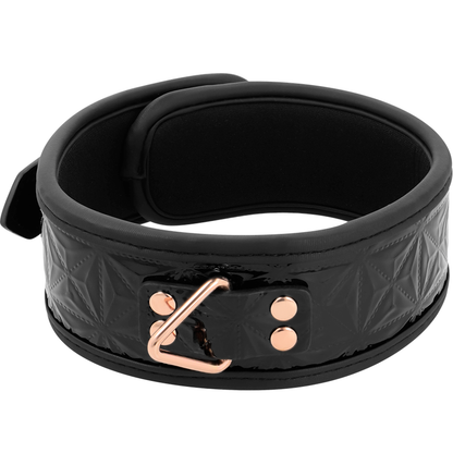 BLACK EDITION COLLAR CUERO CON FORRO DE NEOPRENO