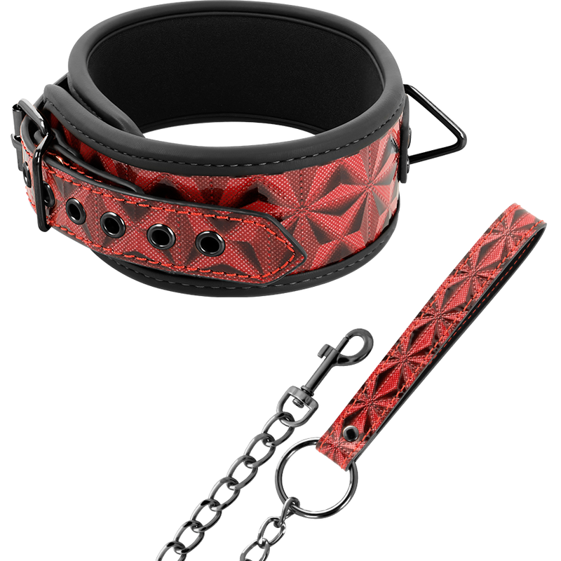 RED EDITION COLLAR CUERO CON FORRO DE NEOPRENO