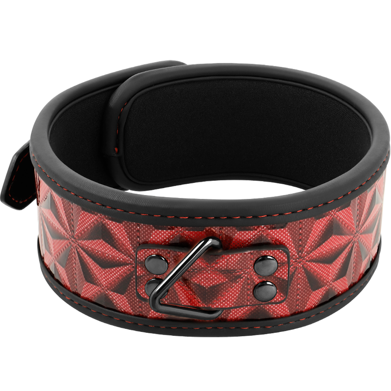 RED EDITION COLLAR CUERO CON FORRO DE NEOPRENO