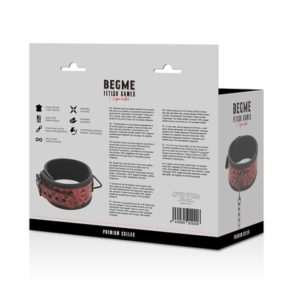 RED EDITION COLLAR CUERO CON FORRO DE NEOPRENO