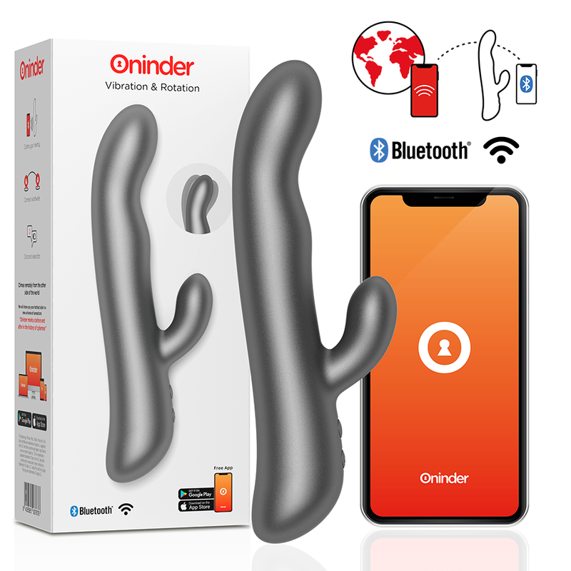 Oninder™ Rabbit & Rotation – Vibrador conejo con rotación + control por app