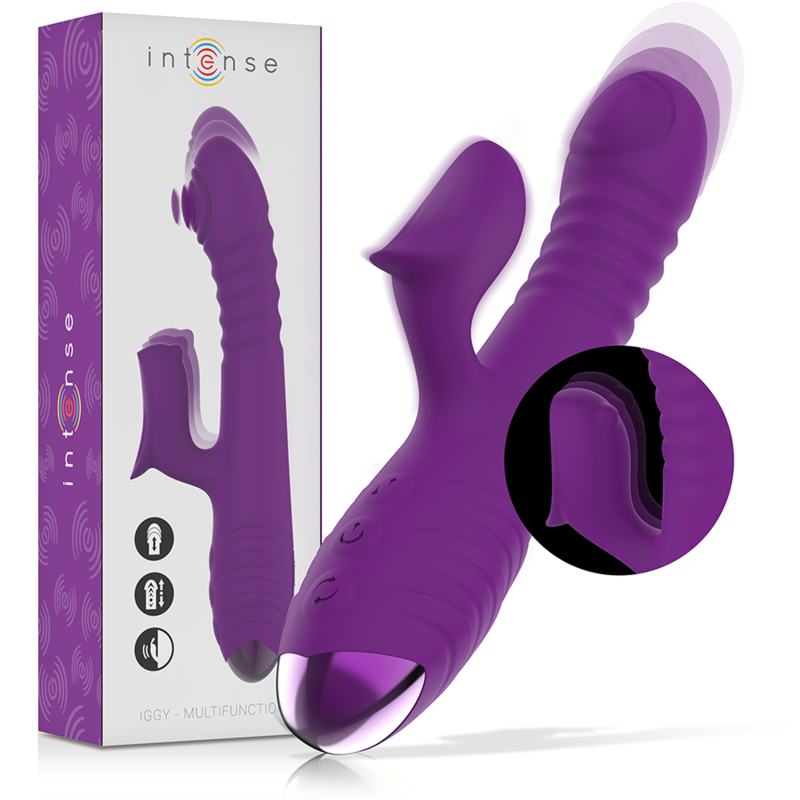 IGGY de INTENSE – Vibrador Multifunción con Movimiento Up & Down y Estimulador de Clítoris