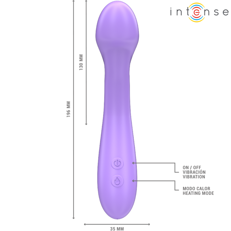 BECKY – Vibrador Calentable de 19 cm con 7 Modos de Vibración