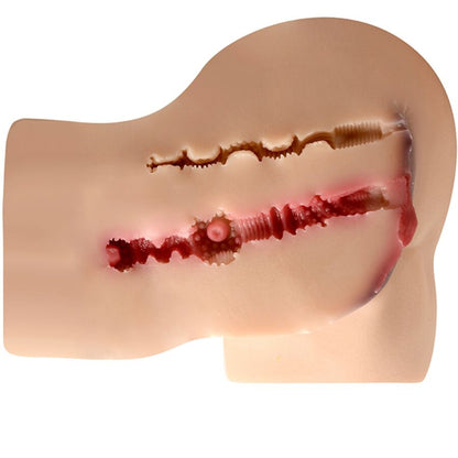 Masturbador Realista XISE con Vagina y Ano – Multiposición y Textura Doble Canal