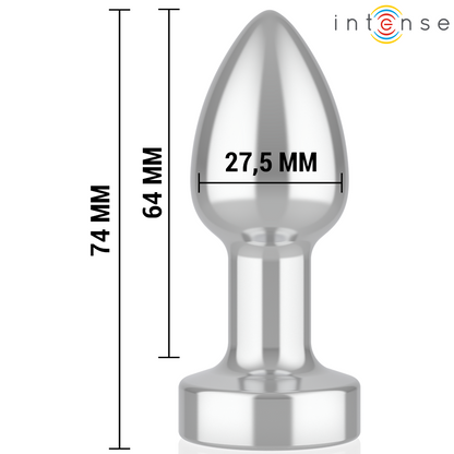 Plug Anal Vibrador Talla S – INTENSE | Aluminio + 10 Modos de Vibración + Control Remoto