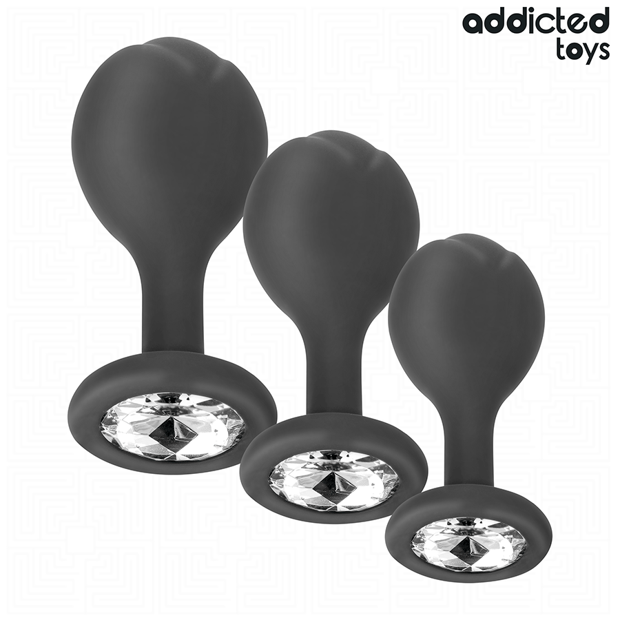 Set de Plugs Anales Esféricos Addicted Toys – 3 Tamaños para una Estimulación Progresiva