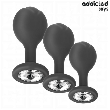 Set de Plugs Anales Esféricos Addicted Toys – 3 Tamaños para una Estimulación Progresiva