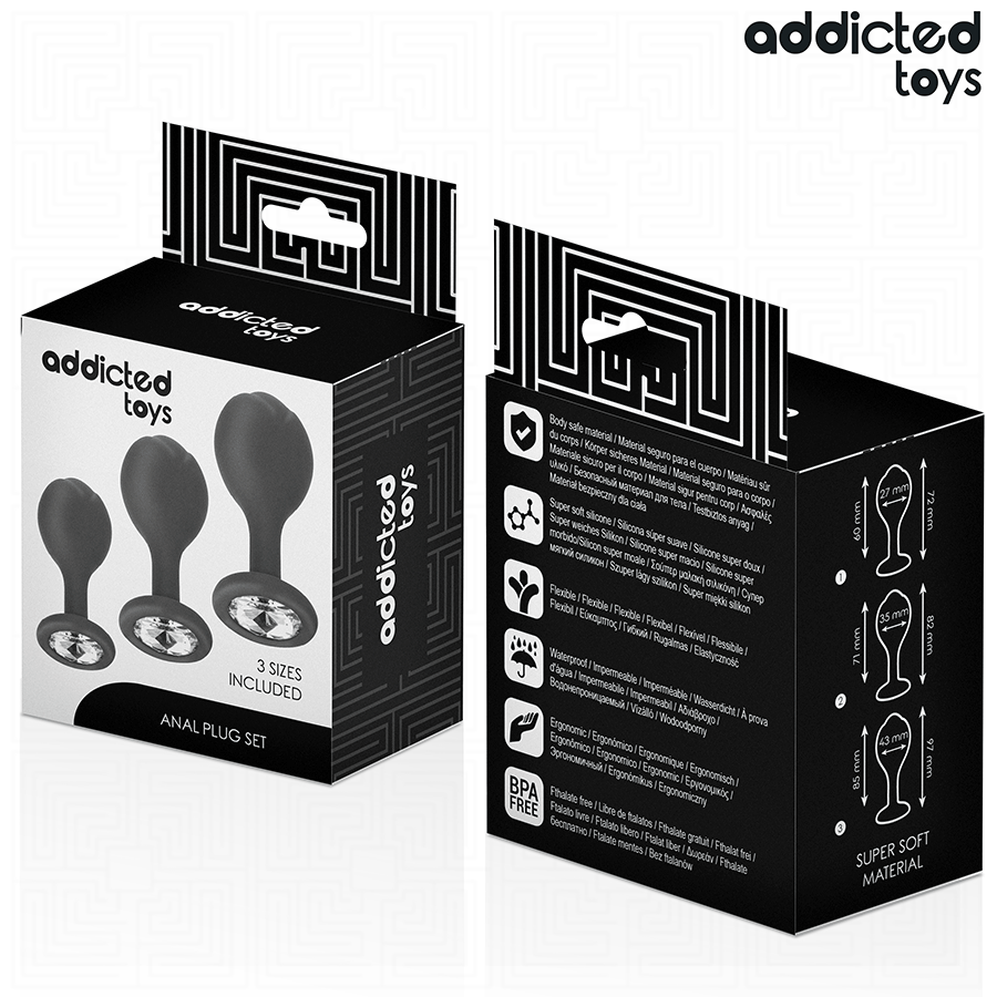 Set de Plugs Anales Esféricos Addicted Toys – 3 Tamaños para una Estimulación Progresiva