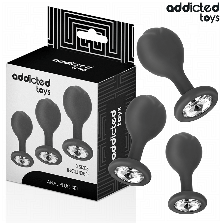 Set de Plugs Anales Esféricos Addicted Toys – 3 Tamaños para una Estimulación Progresiva