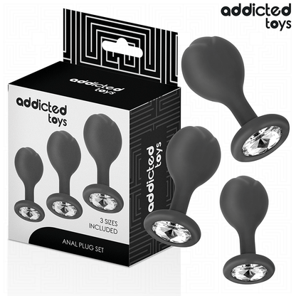 Set de Plugs Anales Esféricos Addicted Toys – 3 Tamaños para una Estimulación Progresiva