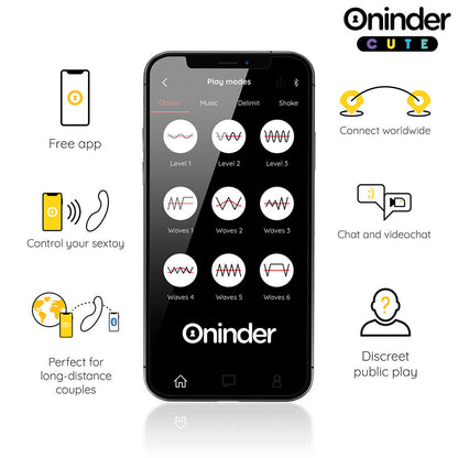 Vibrador ONINDER CUTE – Vibración, Ondas y Control Total desde tu Móvil