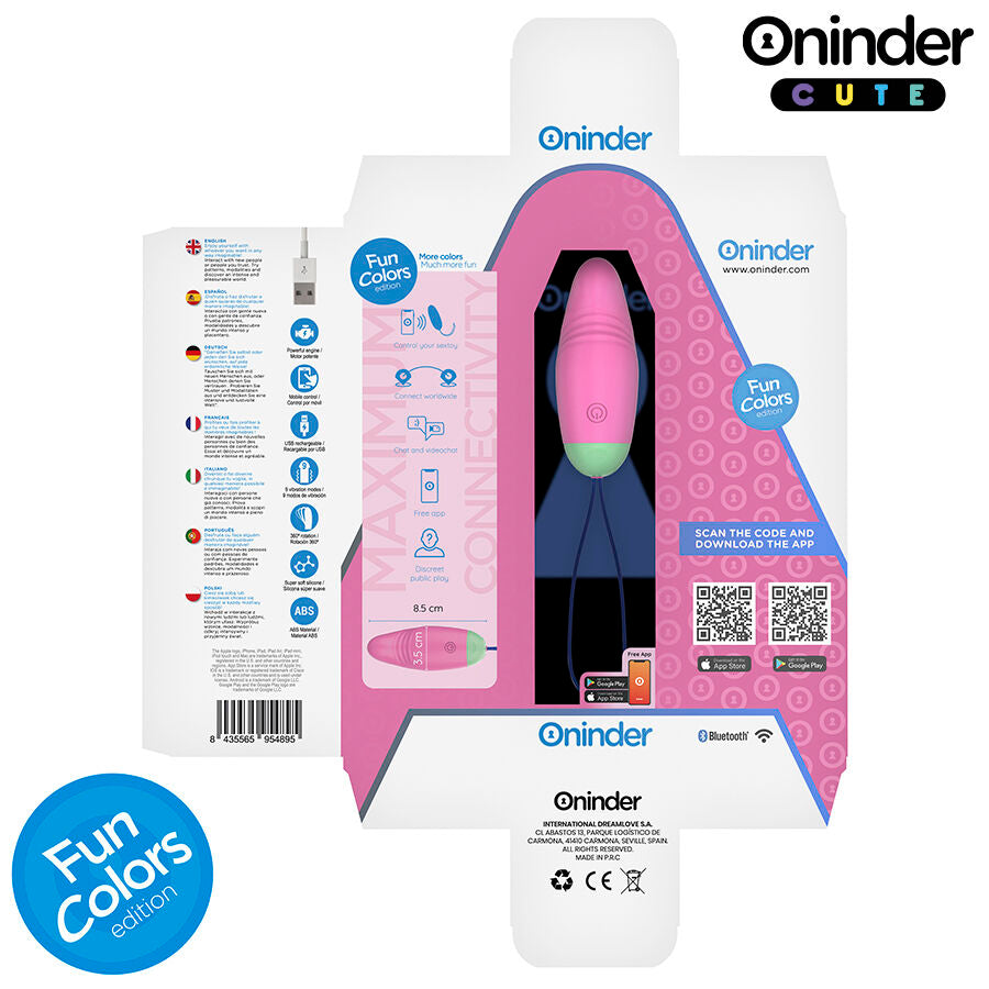 Huevo Vibrador ONINDER CUTE – Vibración, Ondas y Control Total desde tu Móvil