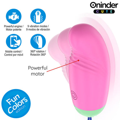 Huevo Vibrador ONINDER CUTE – Vibración, Ondas y Control Total desde tu Móvil