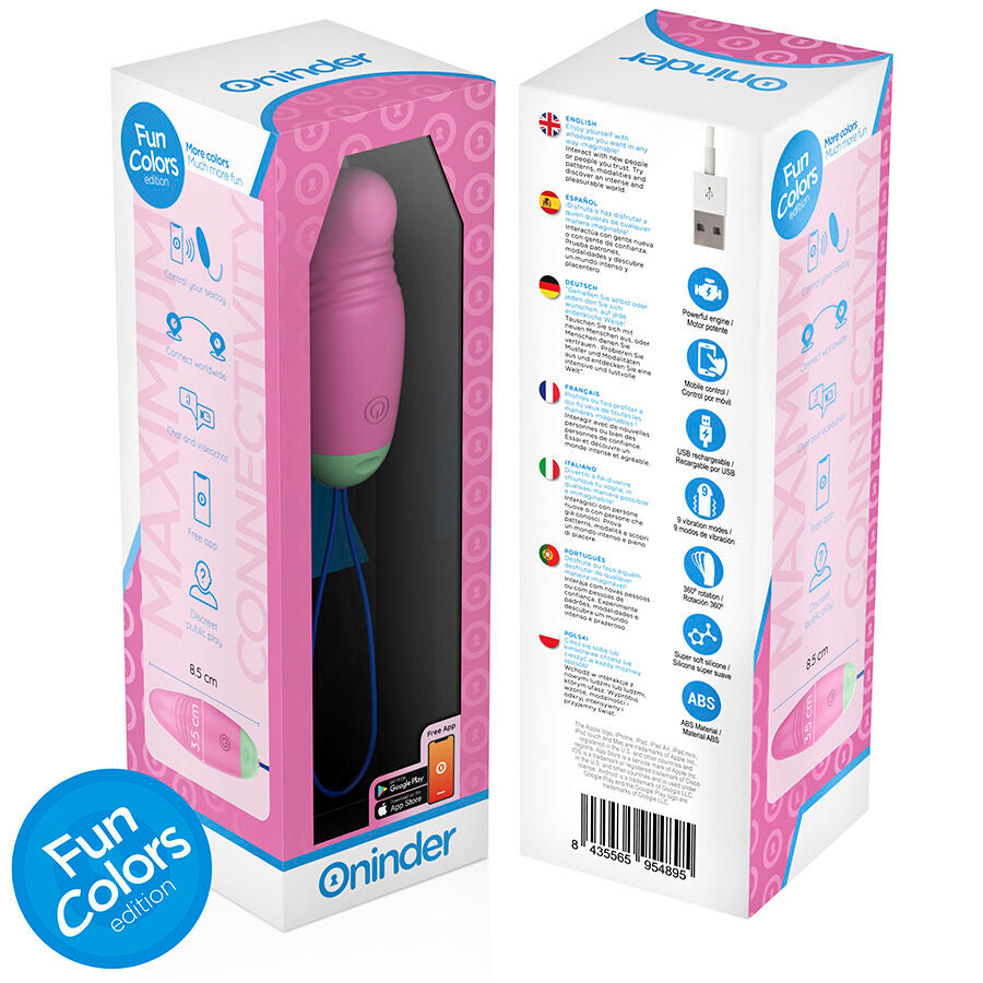 Huevo Vibrador ONINDER CUTE – Vibración, Ondas y Control Total desde tu Móvil